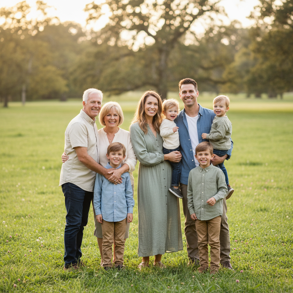 Happy family protected by life insurance